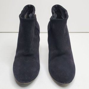 Roberto Del Carlo Black Suede Heeled Booties